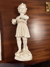 vintage/antique ceramic figurine cherub on rocky base - mid 20th century Italian picture