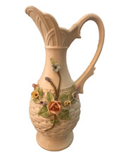 Vtg Lefton China Hand-Painted 3-D Flower Bud Vase Japan Floral Pitcher 7