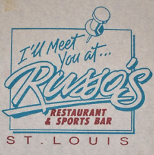 Vintage 1980s Russo's Restaurant Sports Bar Menu St Louis Missouri picture