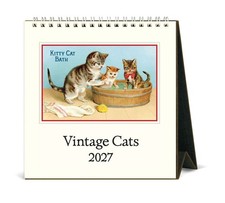 Cavallini & Co. 2027 Easel Desk Calendar Vintage Cats picture