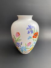 Vintage Heinrich Germany Primavera White Porcelain Vase Tulips Floral  picture