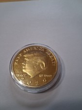 Donald Trump 2018 24K Gold Plated Collectible Eagle Coin with Fit Display Case picture