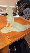 Vintage Ronkonkoma Bohemia NY Frosted Lucite Nude Female Sculpture Mirage picture