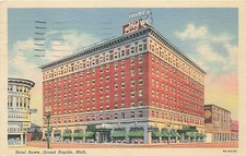 Postcard MI: Hotel Rowe, Grand Rapids, Michigan Linen Posted 1942 picture