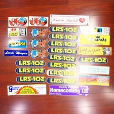 Vintage Bumper Sticker Lot Of 25+ Rock Country Music Radio LRS-102 WQMF ect picture