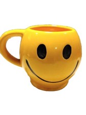 Vintage McCoy USA Yellow Smiley Face Mug, Ceramic picture