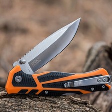 Elk Ridge TREK Manual Folding Knife-Nylon Fiber Rubber Over Mold Handle & Clip picture