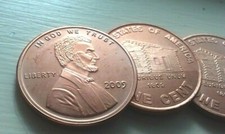 2009 Abraham Lincoln Penny Replica One ounce Copper Birth and Childhood Days picture