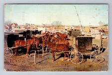 Kalona IA-Iowa, Amish Carriage Horses, Antique, Vintage c1970 Souvenir Postcard picture