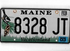 MAINE passenger 2003 license plate 