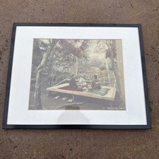 Vintage Framed Hand colored Photo Titled “297 Maples Oji Tokio” Jananese Tinted picture