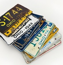 Lot of 20 1935-1980 Vintage License Plates West Virginia Ohio Dealer Plate picture