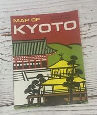 Vintage 1980’s Color Map of Kyoto, Japan Travel Collectible picture