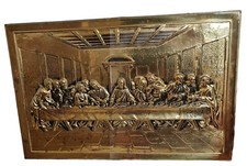 Imperial BRASSWARE 3D RELIEF LAST SUPPER Hanging Decor 14.5x9.5