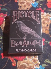 Insanely Rare 2014 Bicycle Edgar Allan Poe Playing Cards 🐦‍⬛ picture