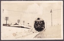 CA Truckee RPPC 1943 SPRR SOUTHERN PACIFIC RAILROAD ROTARY PLOW Reno NV No. 246 picture