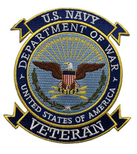 US Navy Veteran DEPARTMENT OF WAR patch picture