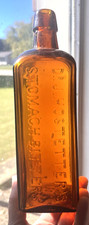 NICE MEDIUM AMBER DR. HOSTETTER'S STOMACH BITTERS I.G. CO. L 1870'S ERA L@@K picture