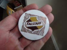 Falstaff beer emblem brass 1960s 2x2 inches     bx PC# 25  picture