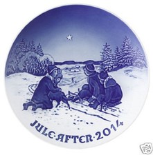 BING & GRONDAHL 2014 Christmas Plate - NEW in BOX  Sled Ride in the Snow  picture