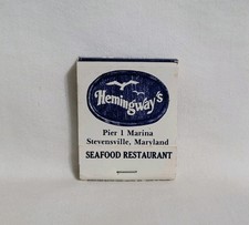 Vintage Matchbook Hemingway's Restaurant Stevensville Maryland Advertising Full picture