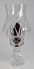 Vintage Hand Cut Lead Crystal 2 Piece Hurricane Candleholder  picture