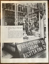 Book Clipping Photo B Mandaro Cheese Store Bleecker St Manhattan NY 1937 picture