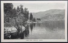 Lake Pend Oreille Idaho RPPC 1930s Real Photo Scenic Mountain Lake View picture