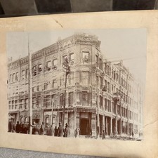 Amazing 1890's Fire Grand Rapids MI photograph insurance company Ionia Ave ORIG  picture