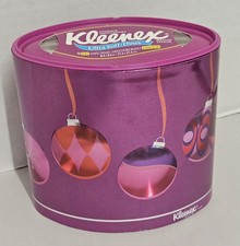 VINTAGE 200 Kleenex Holiday Magic Oval Tissue Box PURPLE 70ct Movie Prop NOS  picture