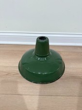 Refurbished Original Vintage Green Enamel Industrial Barn Light Shade - 12 Inch picture