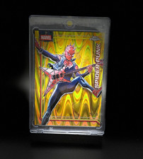 Topps 2023 Marvel Topps Chrome Spider-Man Spider-Punk #166 Gold Wave 28/50 picture