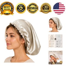 Mulberry Silk Sleep Bonnet 100% Silk Hair Protection for Women picture