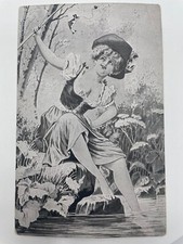 Vintage Postcard Bijoux Titre Fixx Paris France French Victorian Era Woman Card picture