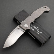 NEW Demko MG AD20 Kopis V2 CPM-3V TWO TONE Raw Blade, Full Lightweight Titanium picture