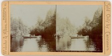 CALIFORNIA STEREOVIEW - Santa Cruz - Ben Lomond Rowboat - Webster & Albee 1890s picture