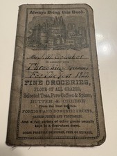 Antique 1922 Threshing Account Ledger Handwritten Grain Fine Groceries Book picture