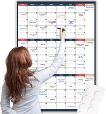 Large Dry Erase Calendar 28x40 Inch Undated 3 Month for Office Planning picture