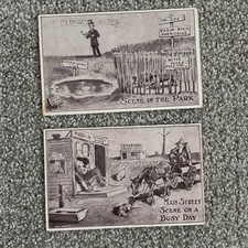 Vintage Comic Postcards Lot of 2 Humorous Cartoons Greetings Maxwell 1909 picture