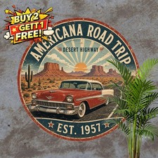 Retro Highway Route Metal Sign Vintage Americana Home Wall Decor Plaque 8x8 picture