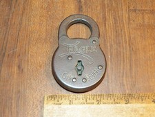 Vintage EAGLE Six Lever Padlock - No Key picture
