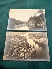 2 VINTAGE RIVER SCENE POSTCARDS -TAYLOR FALLS, MINNESOTA MN- picture
