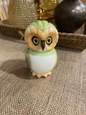 Vintage Hand Painted Alabaster Owl Figure Paperweight Italy Unsigned picture