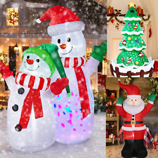 CAMULAND Inflatable Snowman Santa Claus Christmas Tree Outdoor Decor LED Blow Up picture