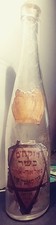 1900`s OLD COTTON SEED OIL  BOTTLE, JEWISH STAR  OF DAVID PAPER LABEL,FREE SHIP picture