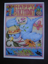 UNUSED 1993 vintage greeting card Mary Engelbreit BIRTHDAY Bluebird picture