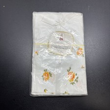 Springmaid Pillow Cases Princess Rose Percale Cotton Flat 2 NEW Double Vintage picture