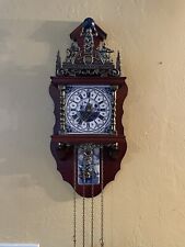 Zaanse Dutch Holland Delft Tile Pendulum 8 Day Wall Clock picture