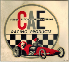CAE Racing Products vintage 60's water slide decal    Hot Rod Rat Rod Cool picture