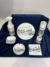 Royal Porzellan Barvaria KPM Germany Porcelain Dish Lot 7 Pieces Plate Ashtray picture